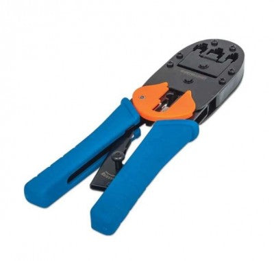 Pinza para crimpear plug modular RJ45, RJ12 y RJ11