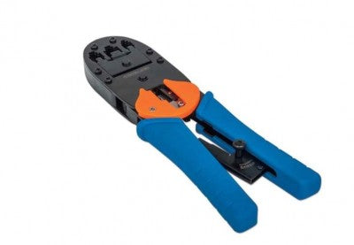 Pinza para crimpear plug modular RJ45, RJ12 y RJ11
