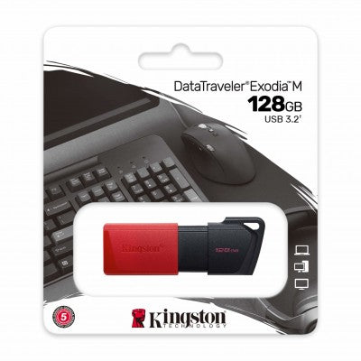 MEMORIA USB KINGSTON DATATRAVELER EXODIA M 128GB 3.2 GEN 1