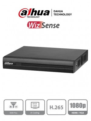 DVR Dahua Technology DH-XVR1B16-I, Negro, 1920 x 1080 Pixeles, H.264,H.264+,H.265,H.265+, 16