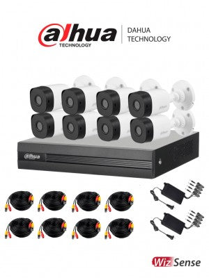 Kit de Videovigilancia Dahua Technology DH-KIT/XVR1B08-I/8-B1A21N-0360B, Interior y exterior, Alámbrico, 8, 1920 x 1080 Pixeles